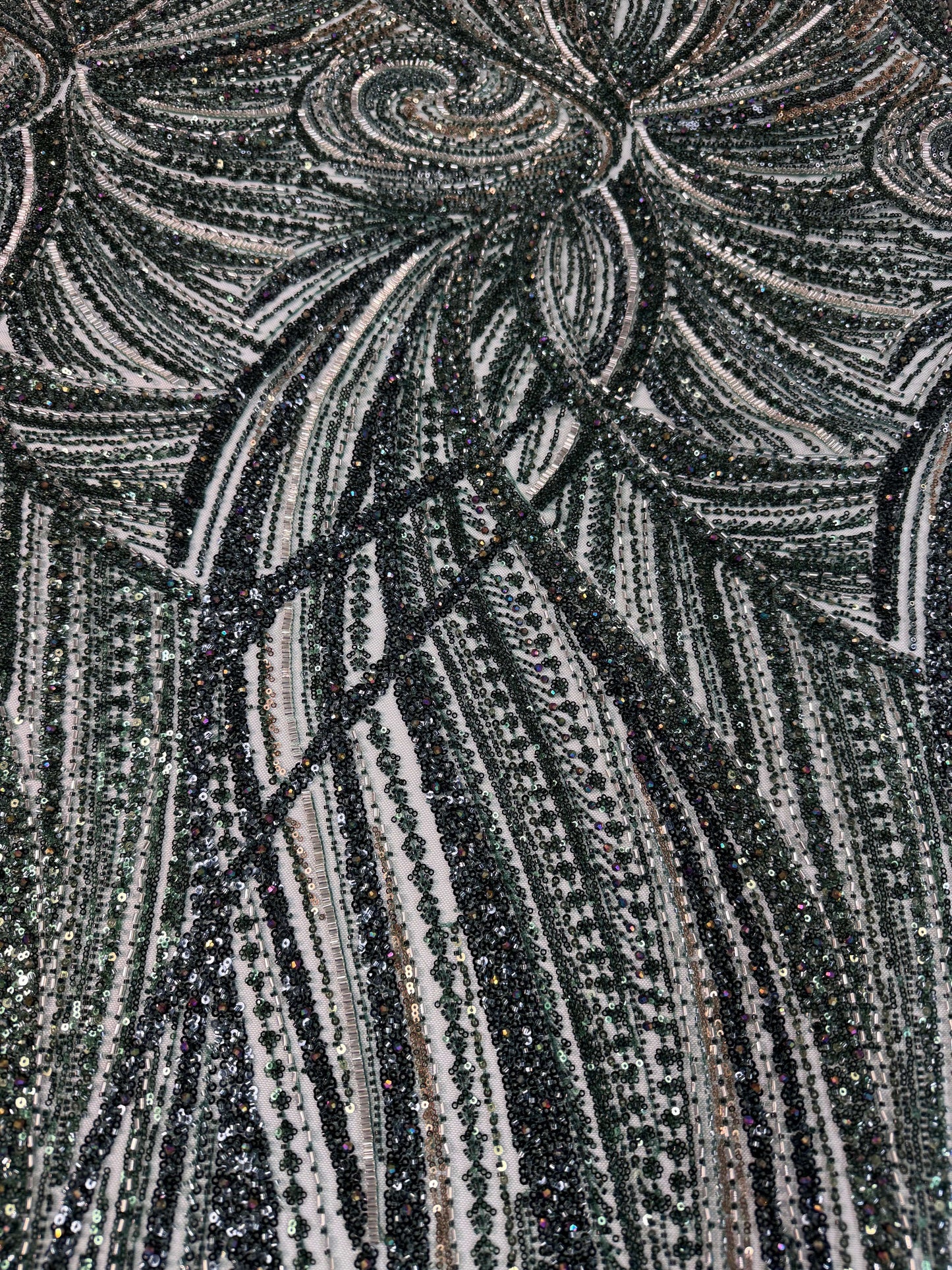 Full Swirl Elegant Beaded Lace