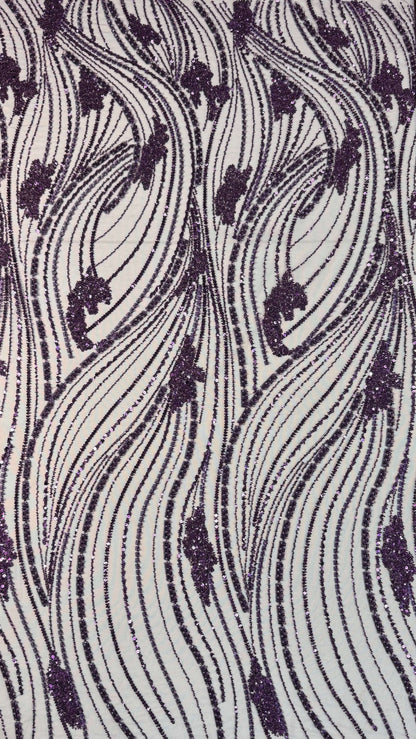 Minimal Wave Beaded Lace