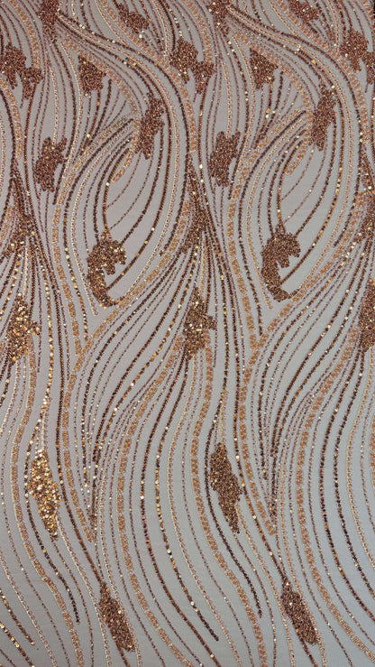 Minimal Wave Beaded Lace