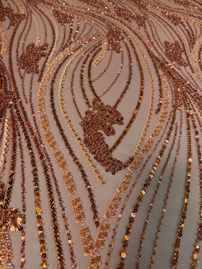 Minimal Wave Beaded Lace