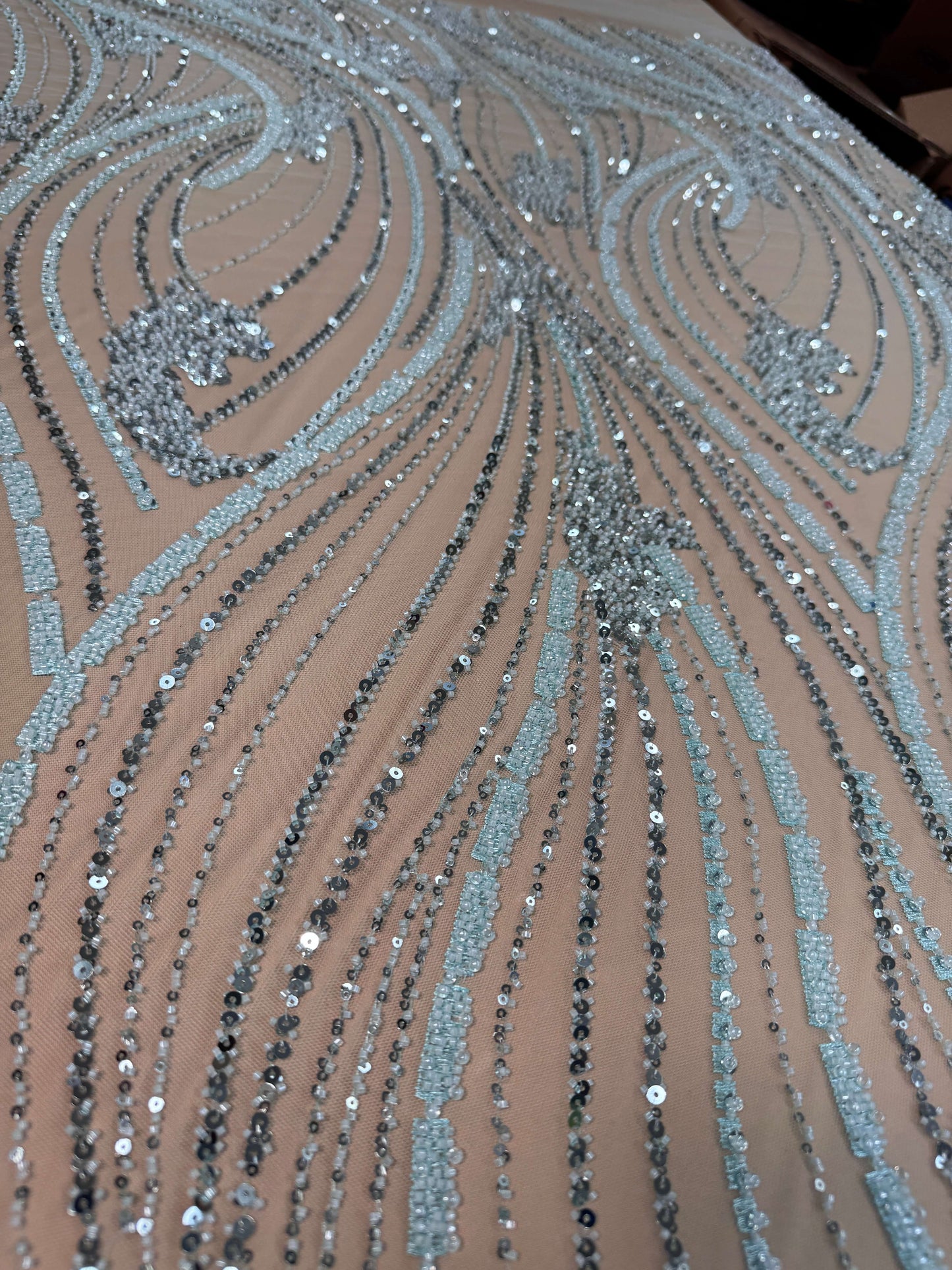 Minimal Wave Beaded Lace