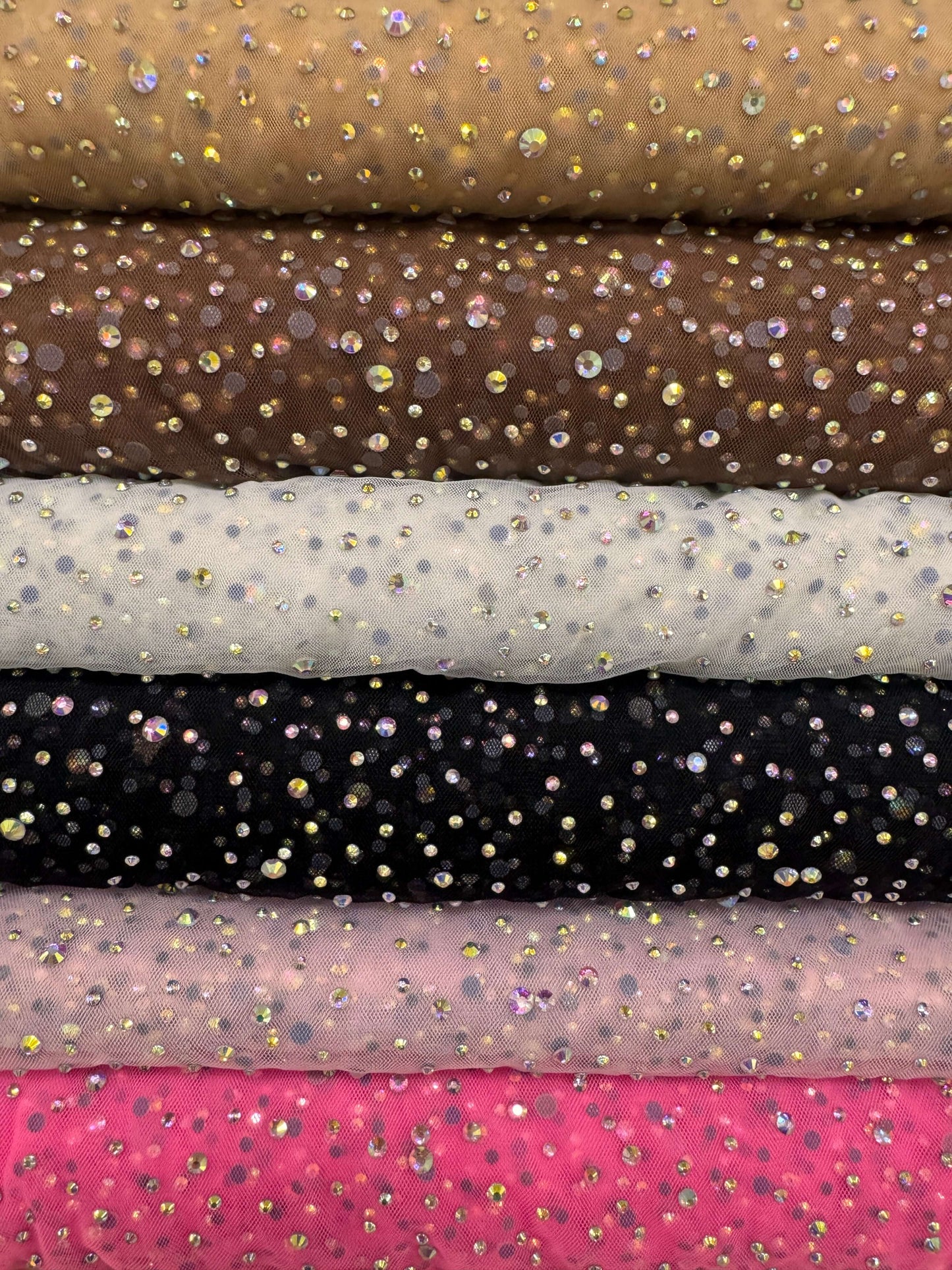 Rhinestone Invisible Mesh
