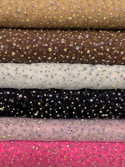 Rhinestone Invisible Mesh
