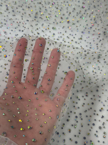 Rhinestone Invisible Mesh
