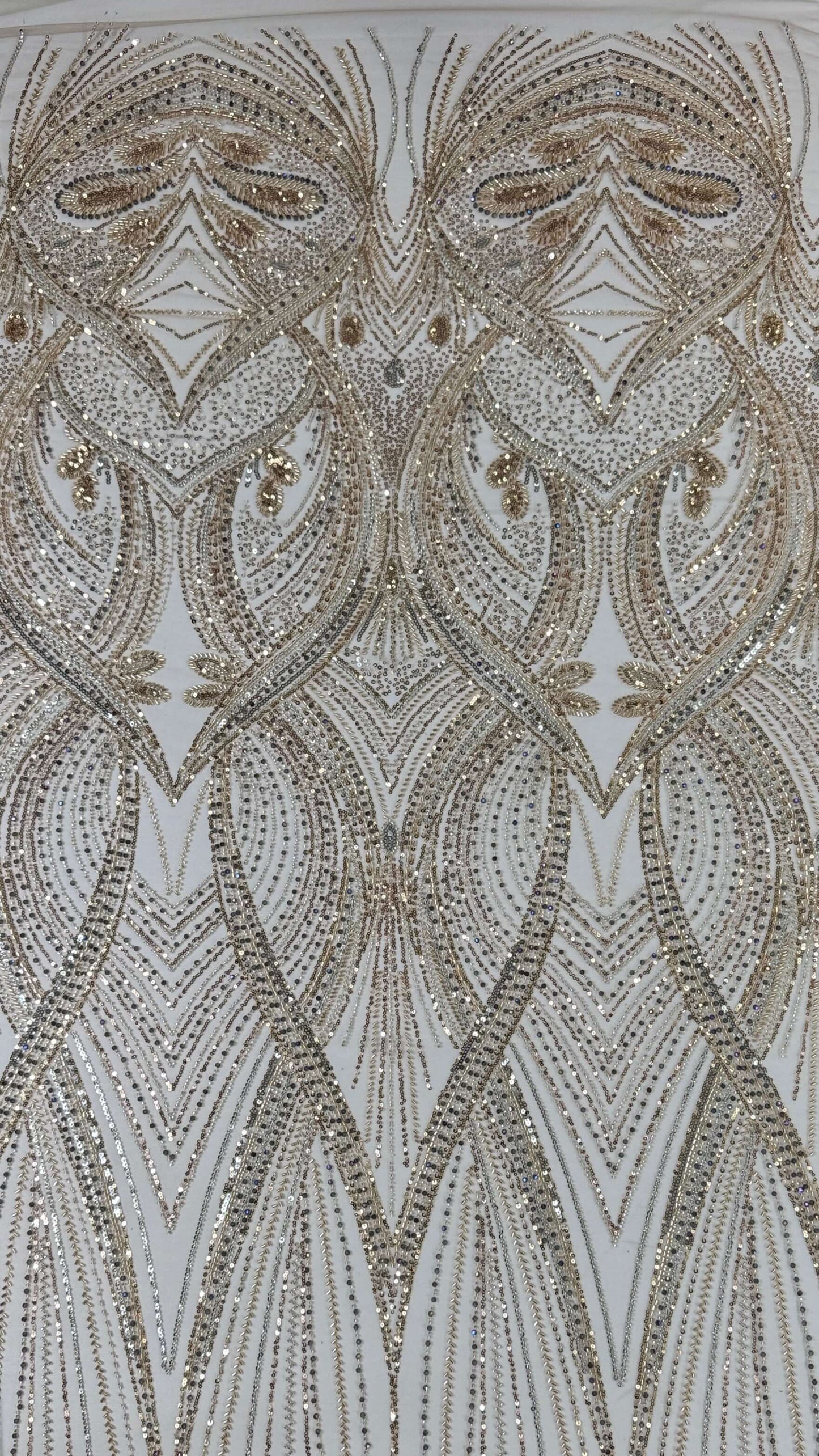 Swirl Elegant Beaded Lace