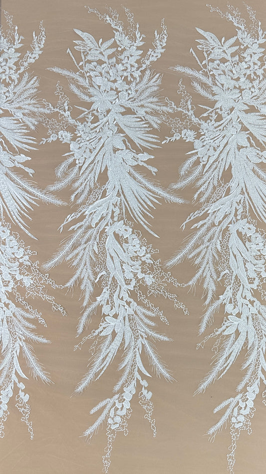 Beaded Bridal Lace Floral