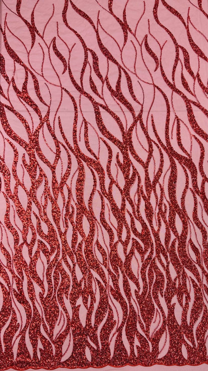 Flame Beaded Lace