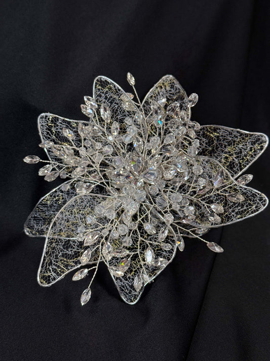 Large sheer round 3d flower
