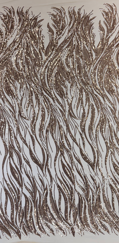 Flame elegant sequin mesh
