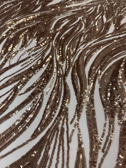 Flame elegant sequin mesh