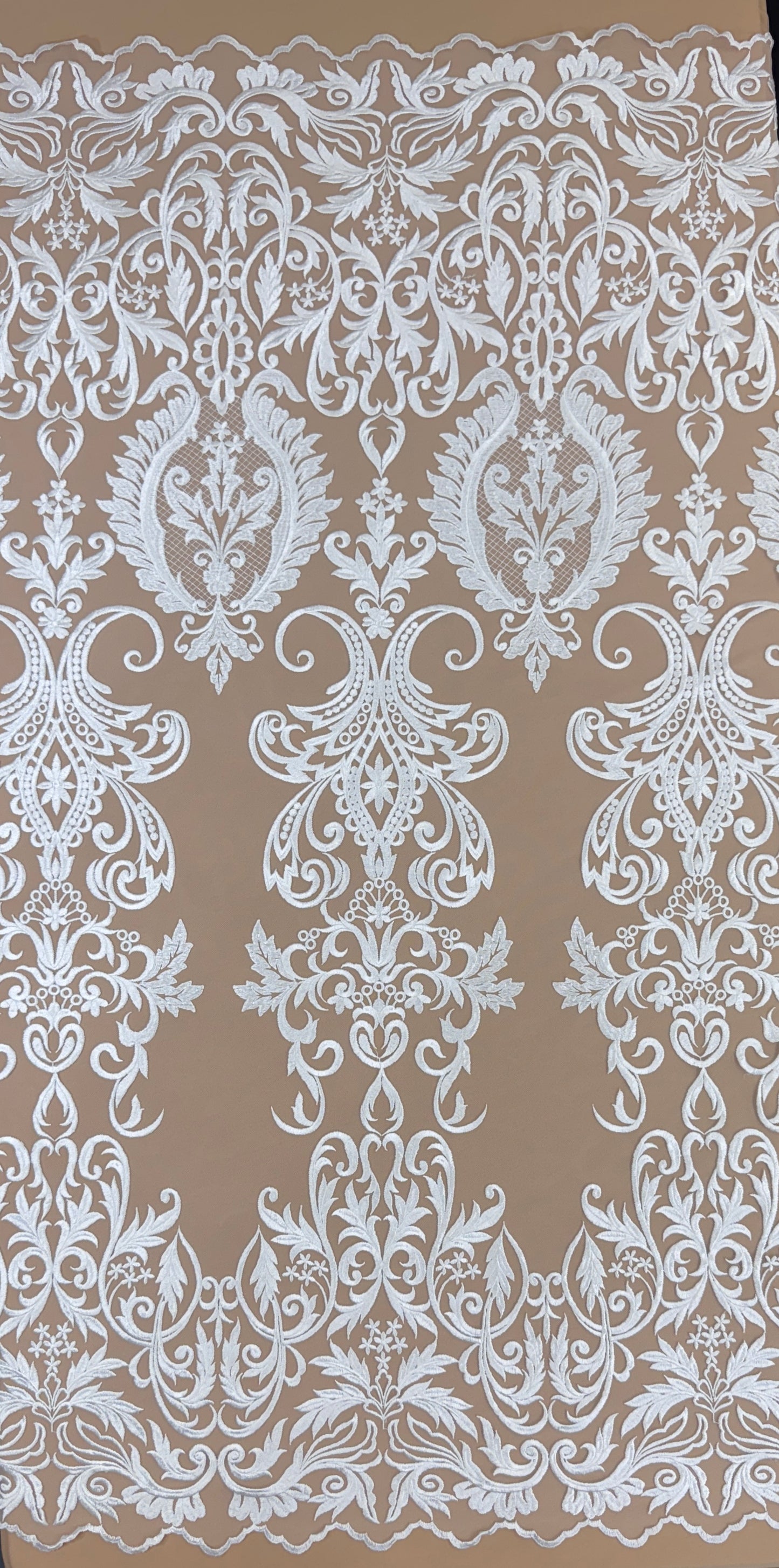 Luxury bridal lace embroidered