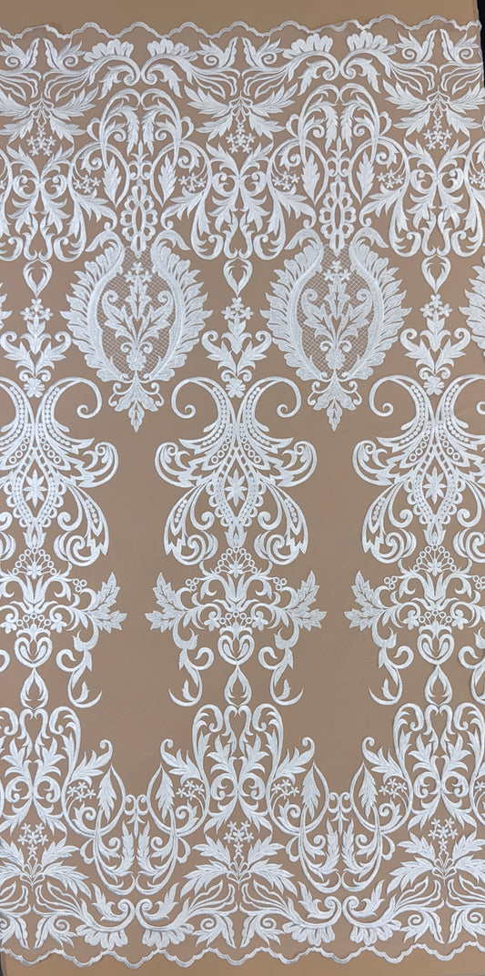 Luxury bridal lace embroidered
