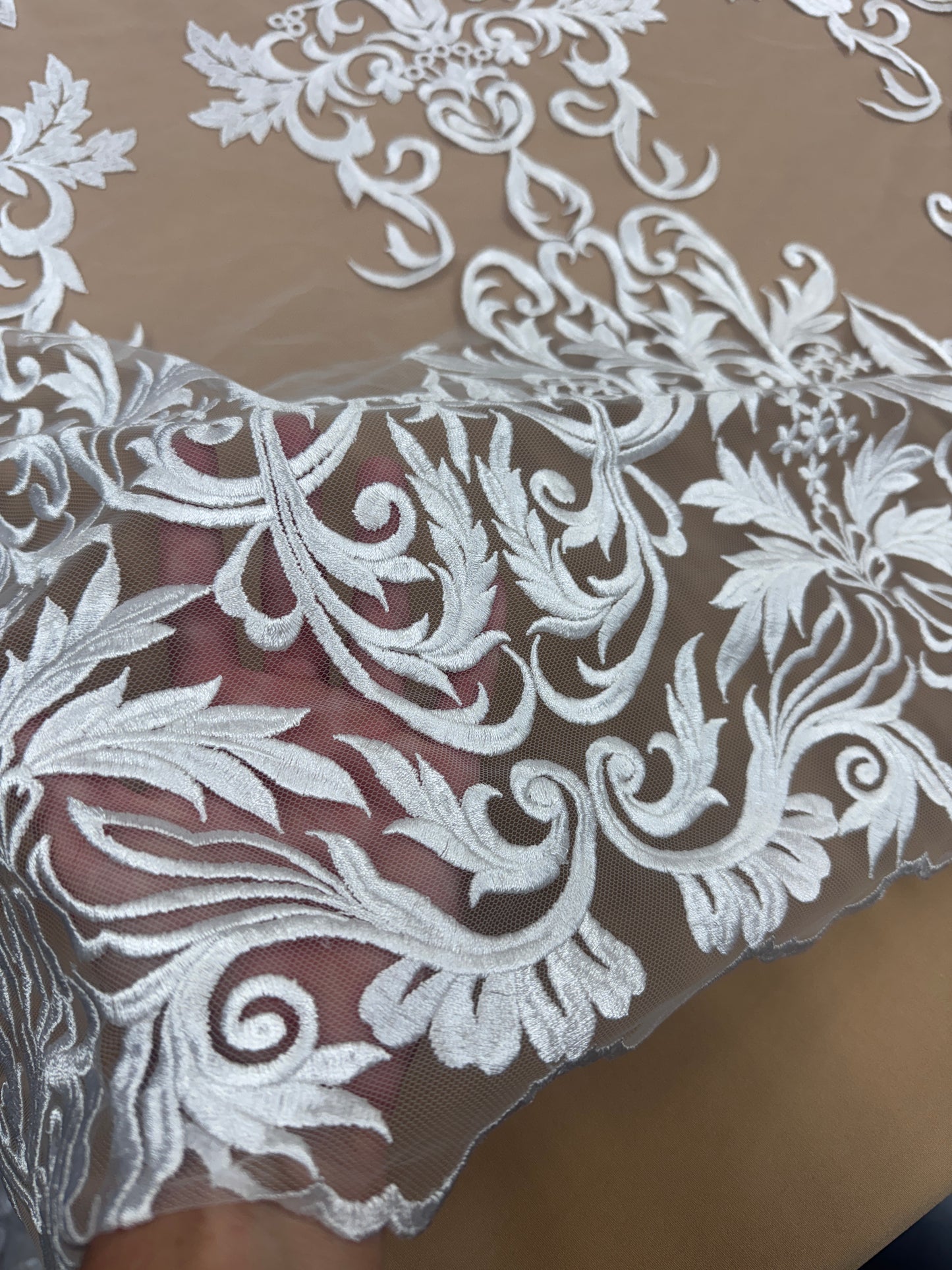 Luxury bridal lace embroidered