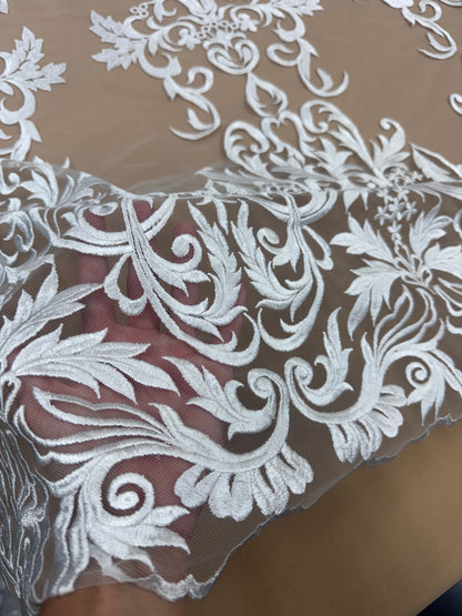 Luxury bridal lace embroidered