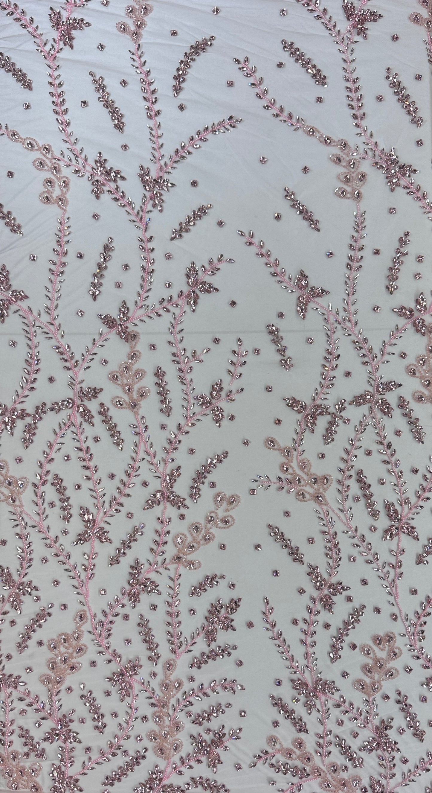 Rhinestone Mesh Leaf Design