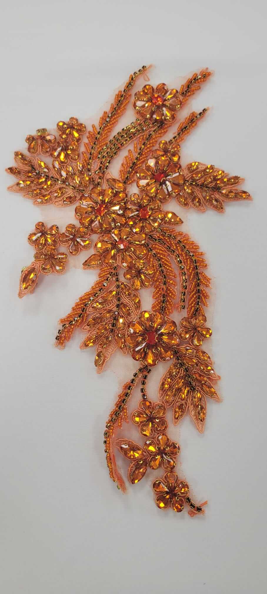 Flower Rhinestone Applique Pair
