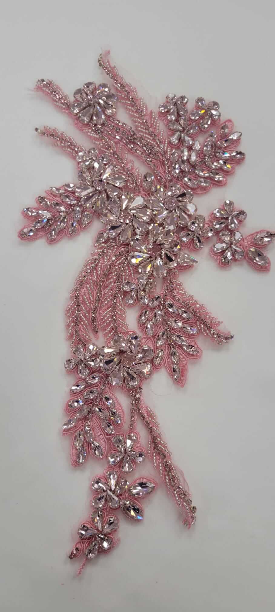 Flower Rhinestone Applique Pair