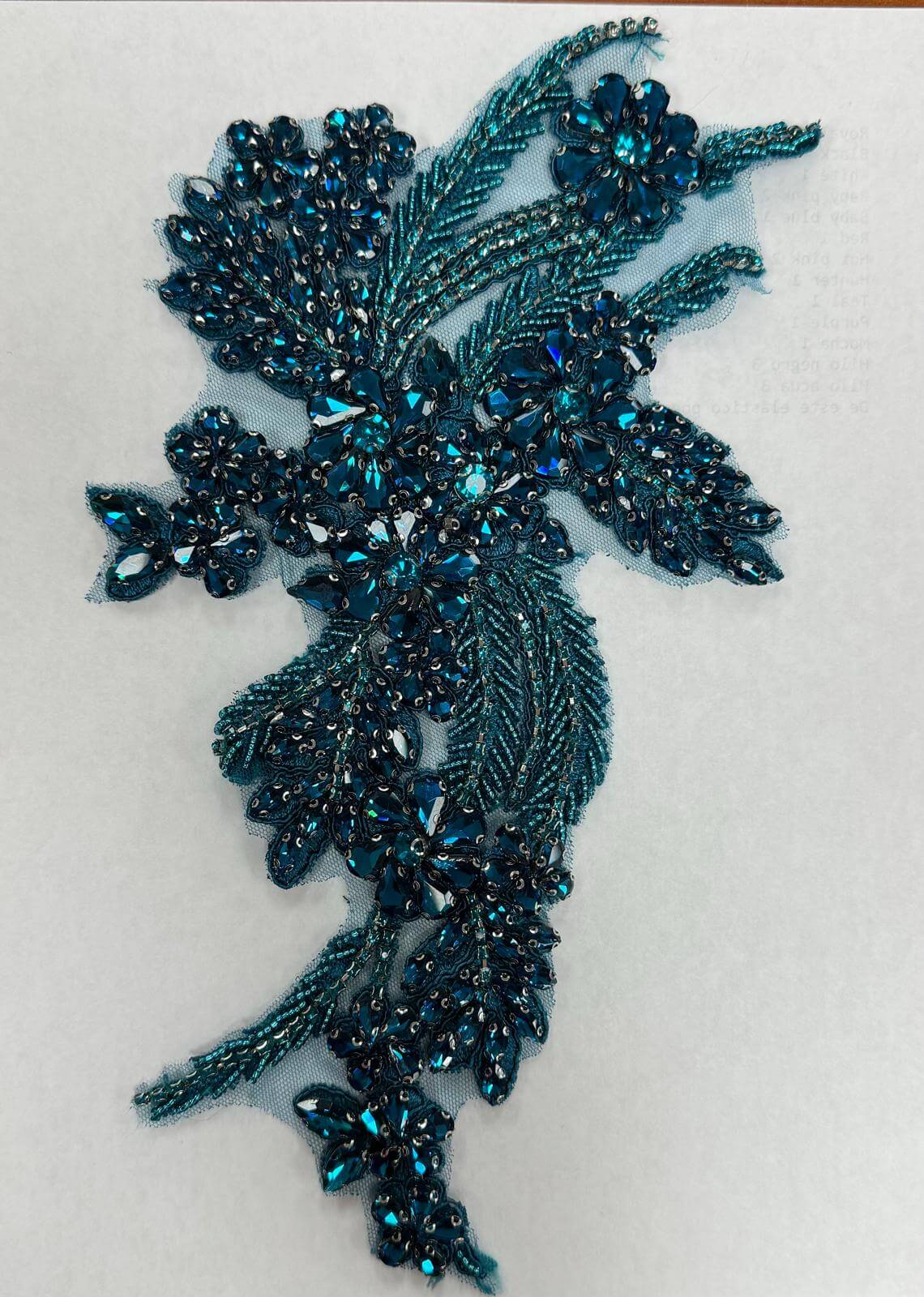 Flower Rhinestone Applique Pair