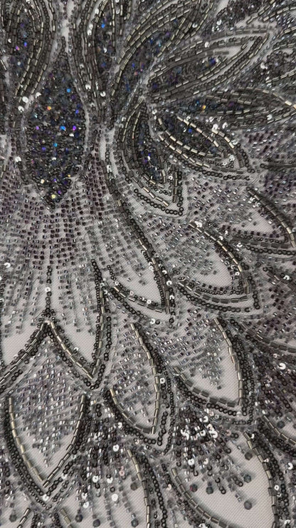 Petal Art Deco Beaded Lace