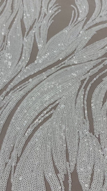 Flame elegant sequin mesh