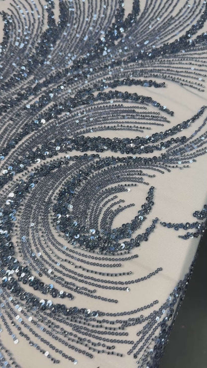 Swirl Beaded Lace