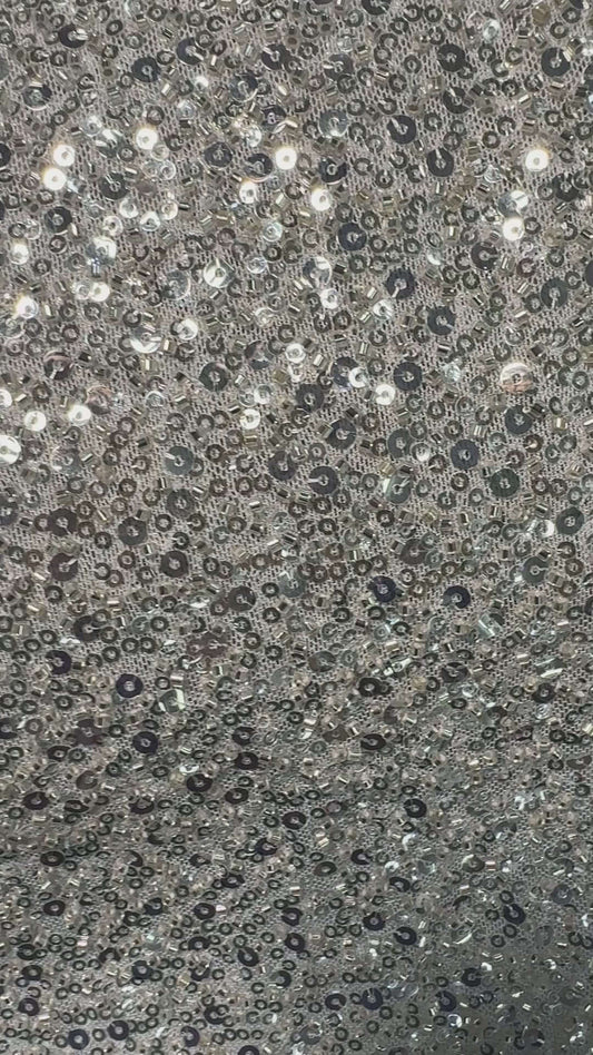Elegant solid Sequins with beads