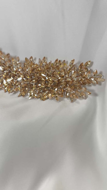 Long 3-d rhinestone Applique