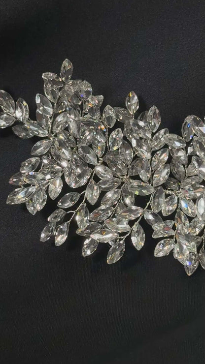 Long 3-d rhinestone Applique