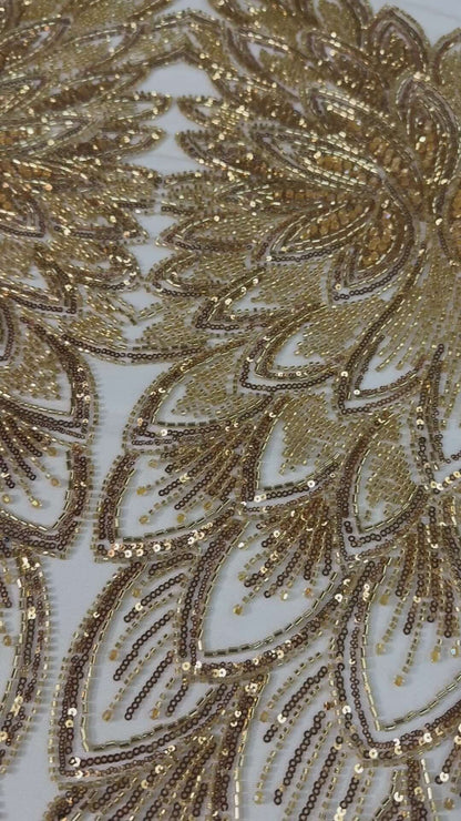 Petal Art Deco Beaded Lace
