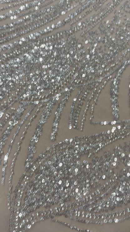 Plume Beaded Lace
