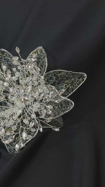 Large sheer round 3d flower