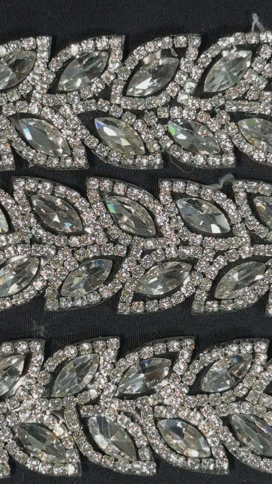 Rhinestone Leaf Trim