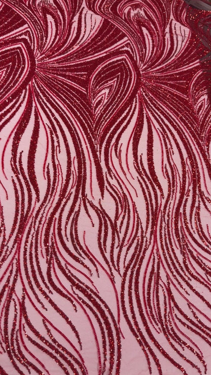 Driftline Beaded Lace Fabric