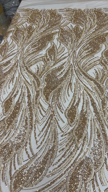 Plume Beaded Lace