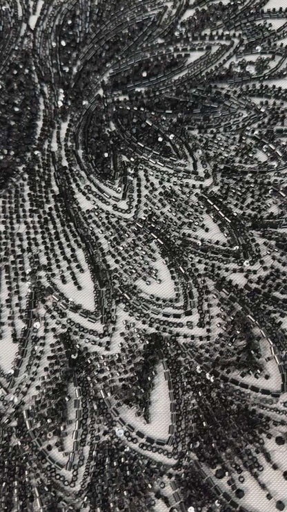 Petal Art Deco Beaded Lace
